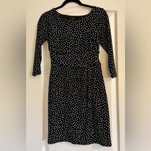 Ann Taylor Black & White Polka Dot Dress 0P